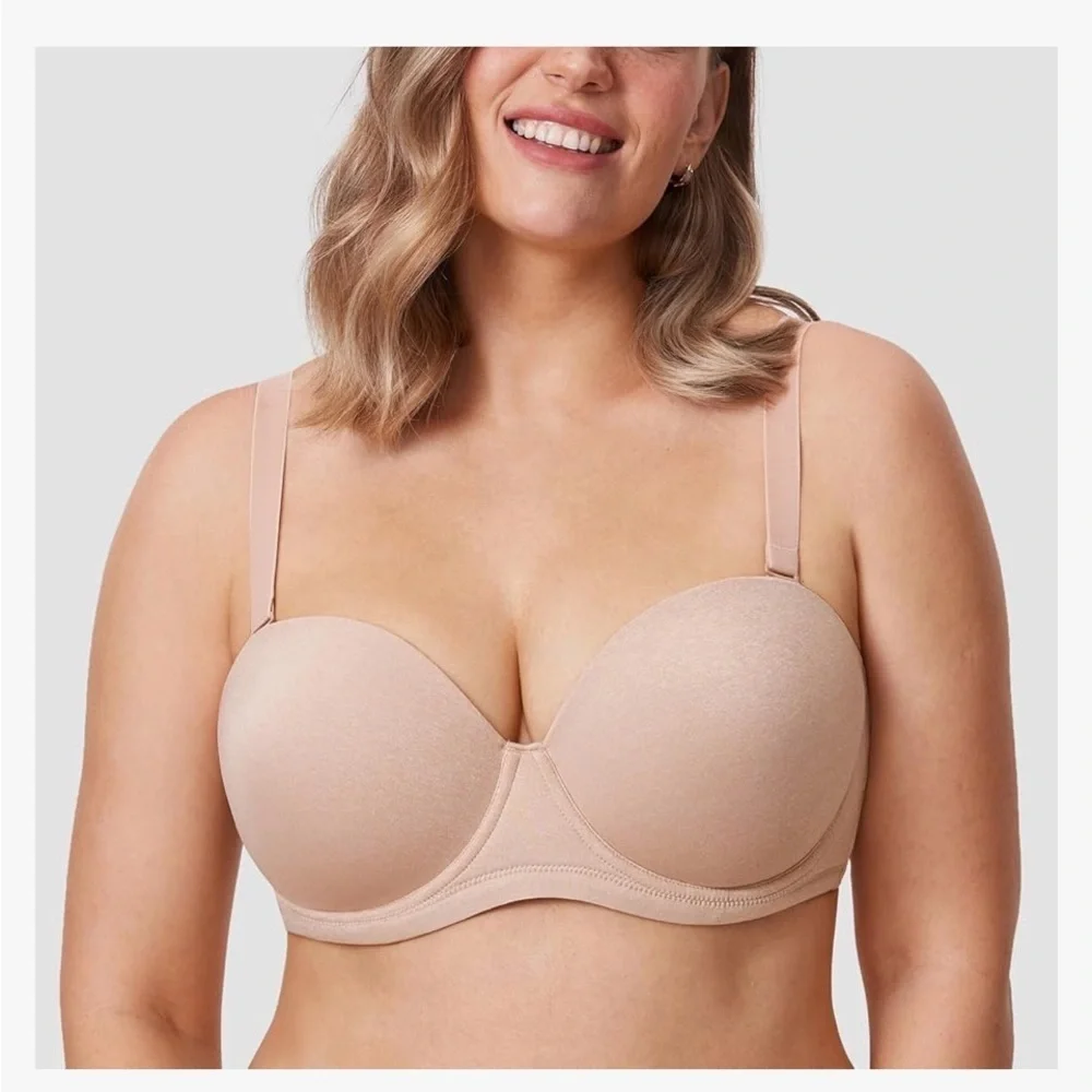 NWT DELIMIRA Underwire Contour Multiway Full Coverage Strapless Bra 40E​